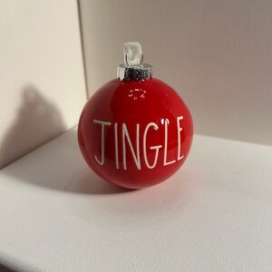 Red Holiday Ornament with Jingle Design